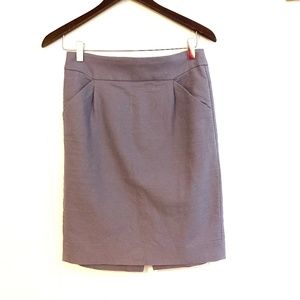 J Crew Pencil Skirt Cotton Purple Lilac 2